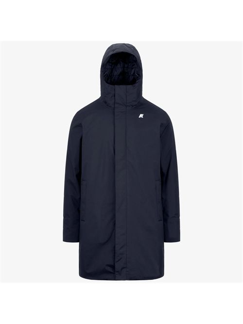 Giaccone lungo uomo ottoman colore blu K-WAY | THOMAS WARM OTTOMANK89